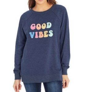 NWT Wildfox Good Vibes Navy Sweatshirt XXL
